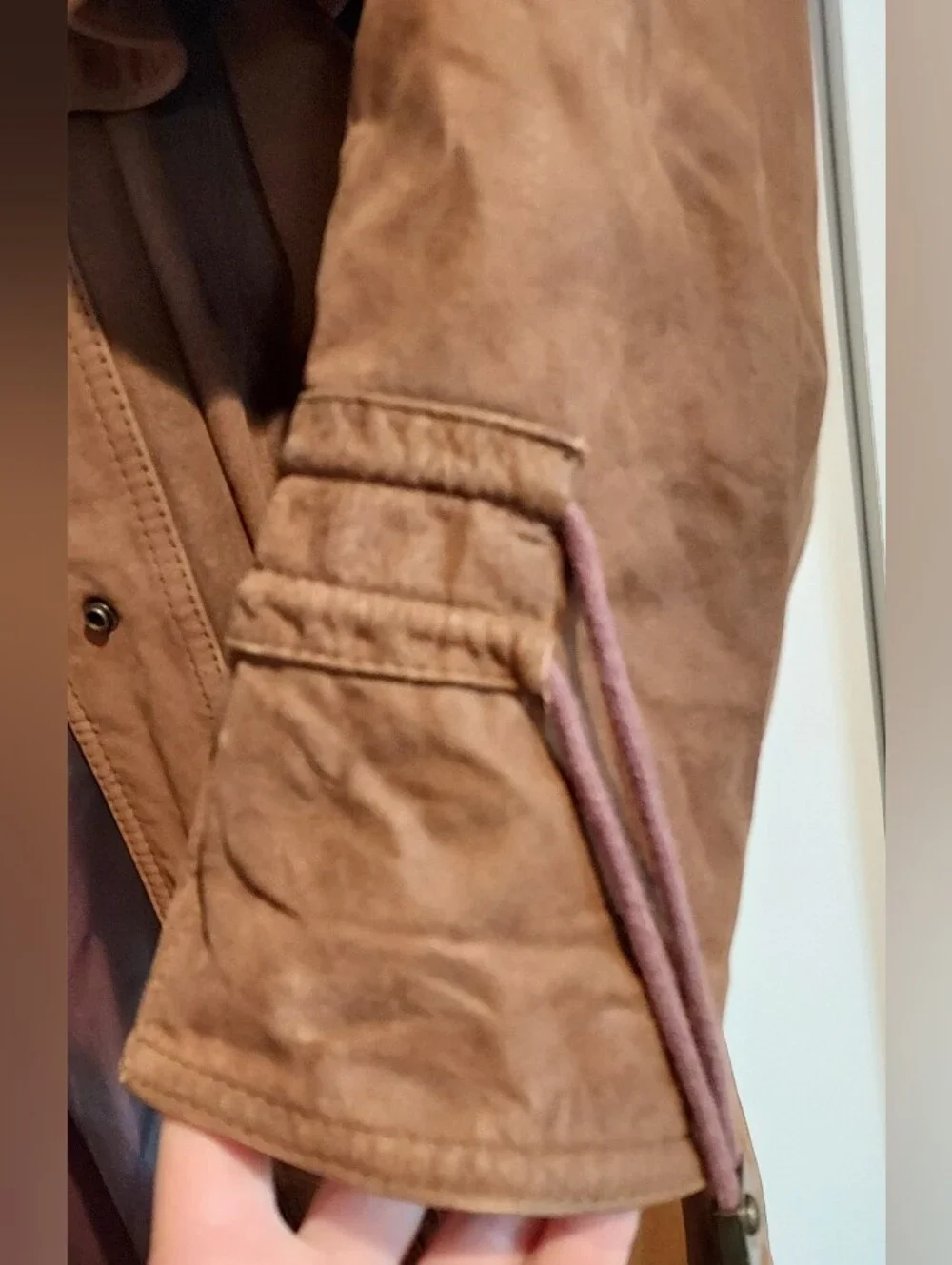 Vintage David Benjamin Designer Collection Brown Suede Oversized Trench Coat - Picture 8 of 15